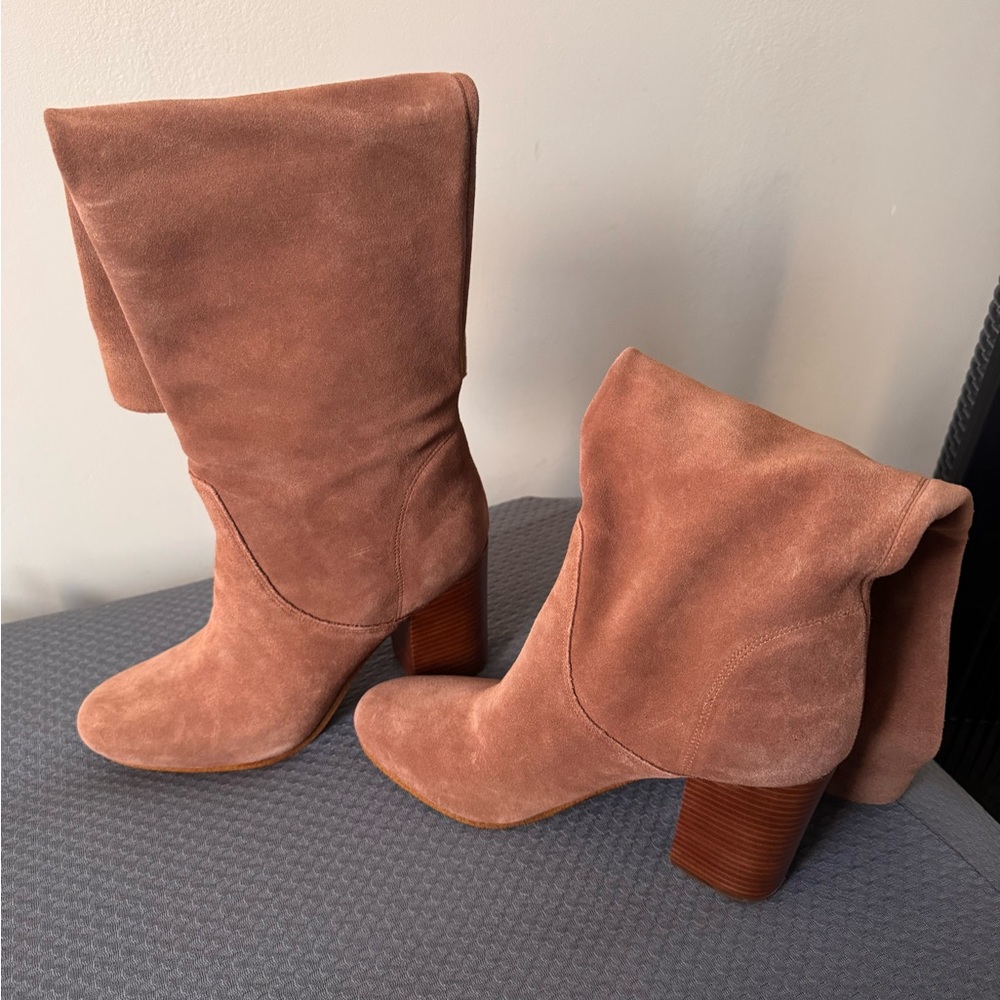 Michael Kors Tan Suede Heeled Boots